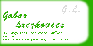 gabor laczkovics business card